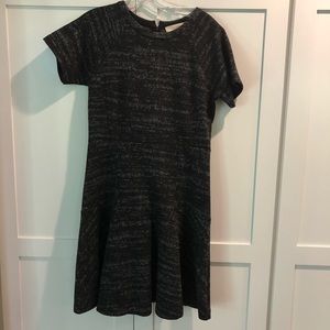 Black/charcoal High Waist Flounce Dress